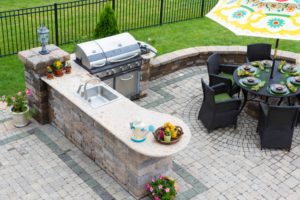 patio with outdoor kitchen