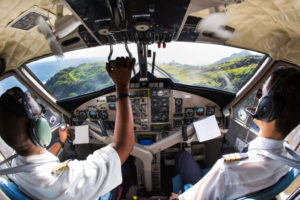 Pilots in a plane