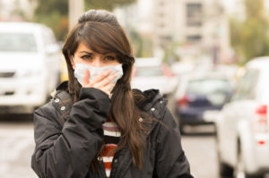 woman wearing a face mask