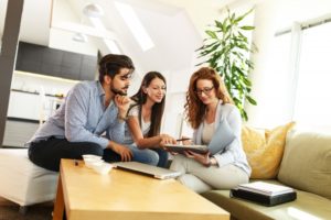 couple talking to an insurance agent