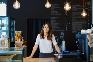 Female cafe owner