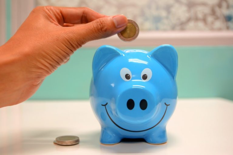person with a piggy bank