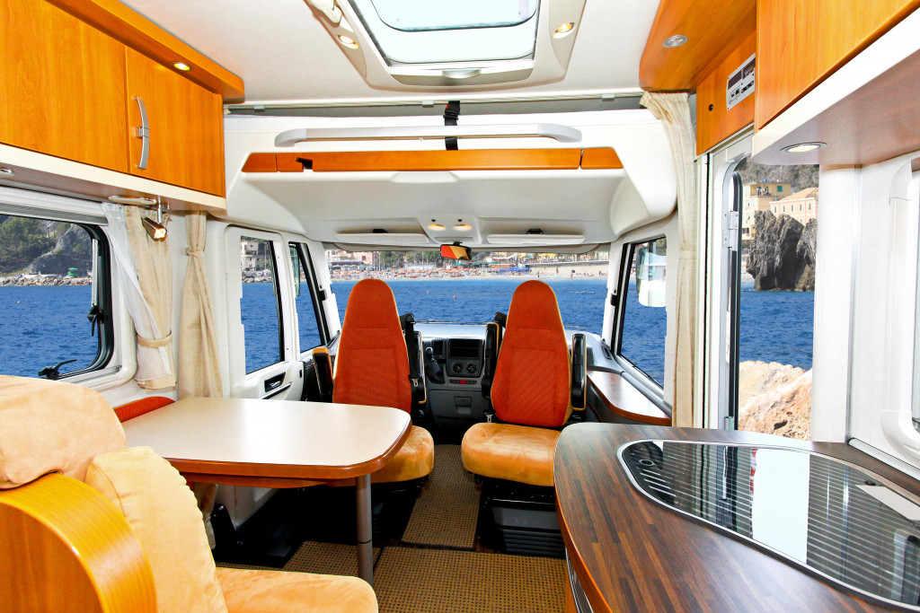 wood and white motiff for RV interior